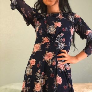 Blue Floral Dress